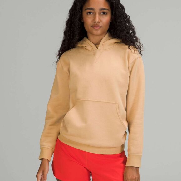 Lululemon All Yours Hoodie M Pecan Tan Kangaroo Pocket Long Sleeve - Picture 1 of 12